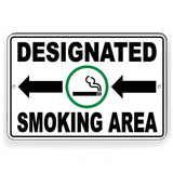 Designated Smoking Area Arrows Left Sign / Decal   Spp002 / Magnetic Sign