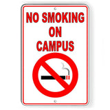 No Smoking On Campus Sign / Decal  Vaping Premises Sns004 / Magnetic Sign