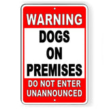 Warning Dogs On Premises Do Not Enter Unannounced Sign / Decal  Beware Of Dog Bd023 / Magnetic Sign