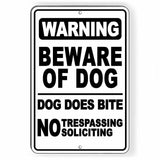 Warning Beware Of Dog Does Bite No Trespassing No Soliciting Sign / Decal  Bd034 / Magnetic Sign