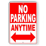 No Parking Anytime Double Arrows Sign / Decal  Snp003 / Magnetic Sign