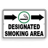 Designated Smoking Area Arrows Right Sign / Decal  Spp006 / Magnetic Sign