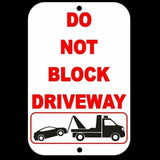 Do Not Block The Driveway Sign Security Metal Warning  /  Sign / Decal  Sdnb001 / Magnetic Sign