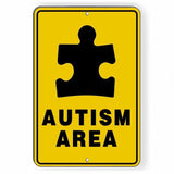 Autism Area Sign / Decal  Warning Driveway  Snw011 / Magnetic Sign
