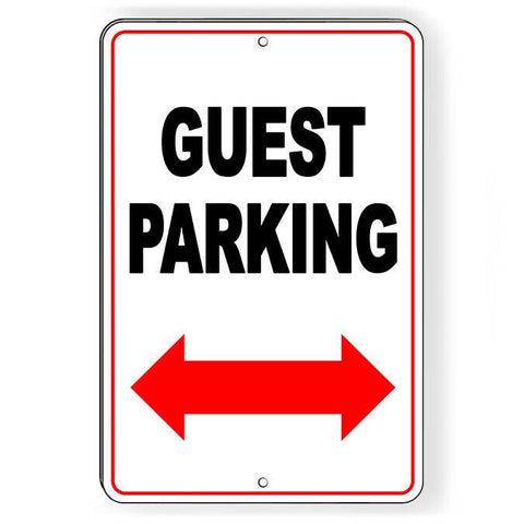 Guest Parking Double Arrow Sign / Decal  Snp025 / Magnetic Sign