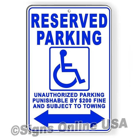 Handicapped Reserved Parking Others Will Be Towed Sign / Decal   / Magnetic Sign