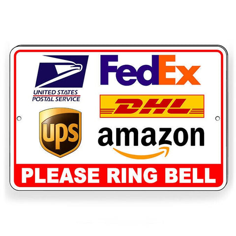 Deliveries Please Ring Bell Sign / Decal   /  Usps Fedex Si264 / Magnetic Sign
