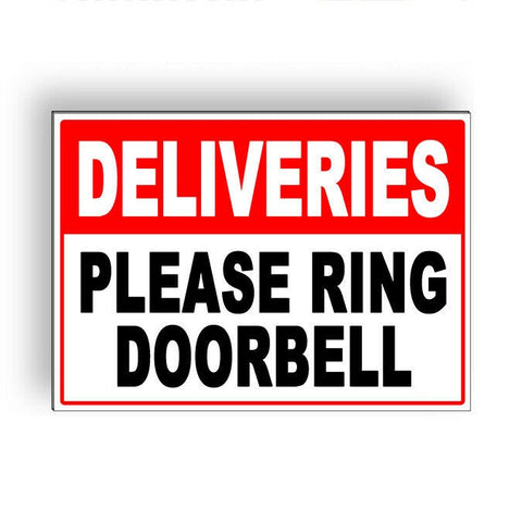 Deliveries Please Ring Doorbell  Sign / Decal   /  Ms067 / Magnetic Sign