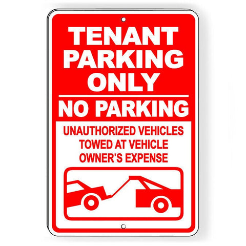 Tenant Parking Only No Parking Vehicles Towed Sign / Decal  Np071 / Magnetic Sign