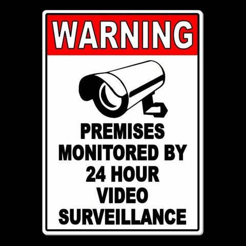 Property Protected By Video Surveillance Warning Security Camera Sign / Decal  Ms09 / Magnetic Sign