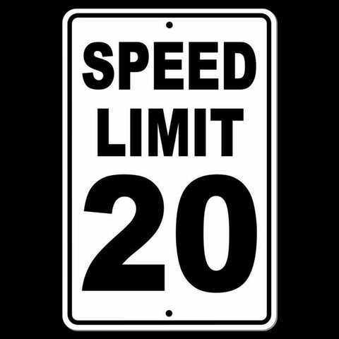 Speed Limit 20 Sign / Decal  Mph Slow Warning Traffic Road Highway Enforced Sw012 / Magnetic Sign