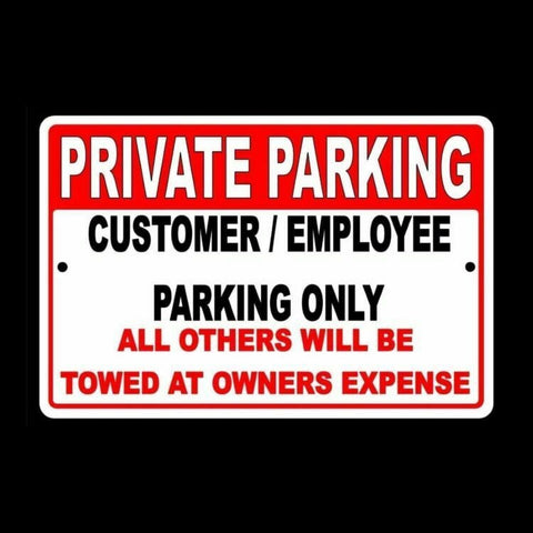 Customer/Employee Parking Only Other Vehicles Towed Owners Expense Sign / Decal  Spk001 / Magnetic Sign