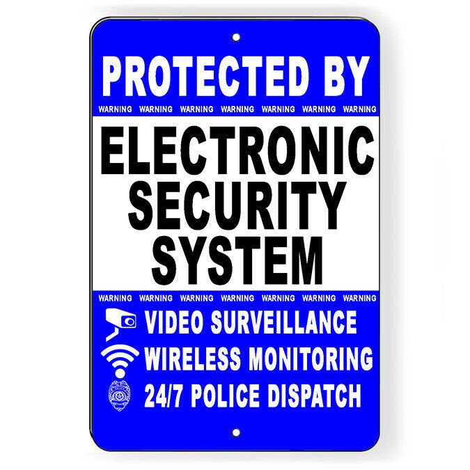 Dectronic System Sign Protected Electronic Security System Video Surveillance Sign / Decal ...