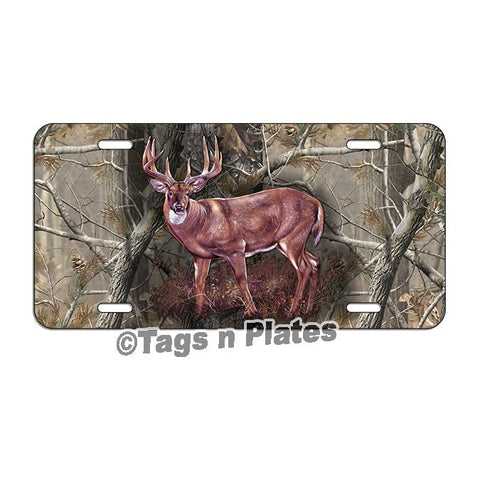 Deer Hunting Hunter License Plate Tag Or Decal Personalized Buck Doe Mounted Lhf002