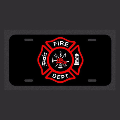 Fire Fighter / Fire Department / Red Line / Volunteer Fire Department / Fire Truck / License Plate / Tag / Decal Volunteer Fireman Lf0