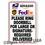 Ring Doorbell For Large Packages Or Signature Required Deliveries Sign / Decal   /  Si440 / Delivery Instructions /  Knock